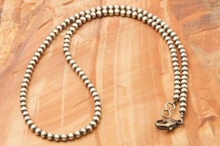 22" Navajo Pearls Sterling Silver Necklace